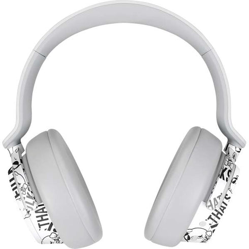 Looney Tunes Porky Pig Black and White Surface Headphones Skin